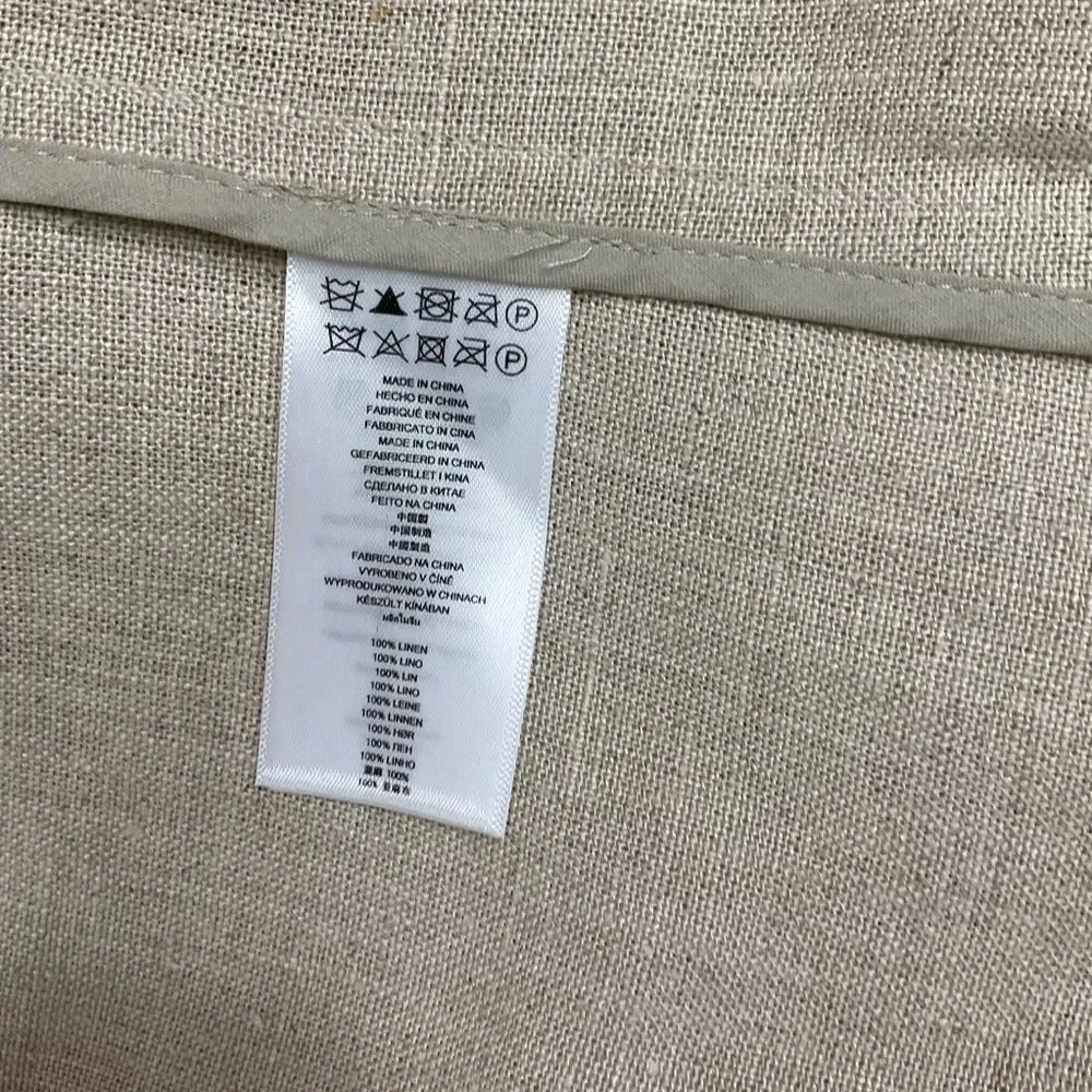 MICHAEL Michael Kors Cream 100% Linen Open Front Drape Blazer Jacket Size 4